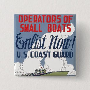 Chapa Cuadrada ¡Inscríbete ahora! Guardia Costera de Estados Unid