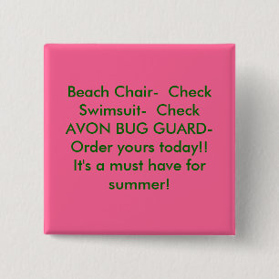Chapa Cuadrada INSECTO GUA de CheckSwimsuit- CheckAVON de la