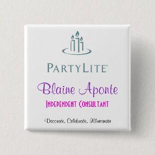 Chapa Cuadrada Insignia conocida de Partylite