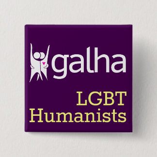 Chapa Cuadrada Insignia cuadrada de los humanistas de Galha LGBT
