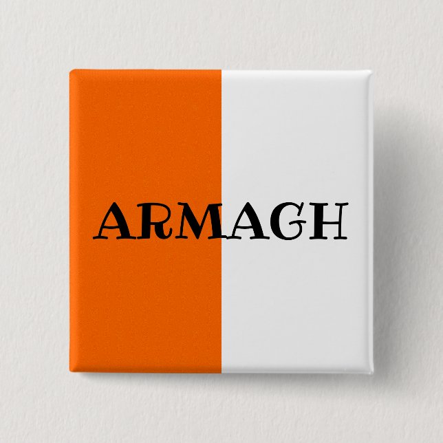 Chapa Cuadrada Insignia de bandera armagh del condado (Anverso)