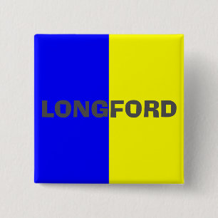Chapa Cuadrada Insignia de bandera de Longford del condado