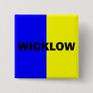 Chapa Cuadrada Insignia de bandera Wicklow del condado