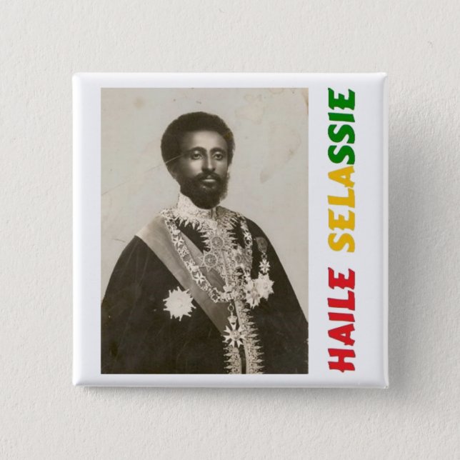 Chapa Cuadrada Insignia de Haile Selassie (Anverso)