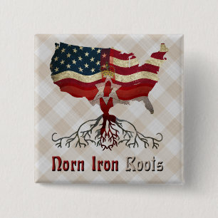 Chapa Cuadrada Insignia de raíces norteamericanas de Irlanda del 