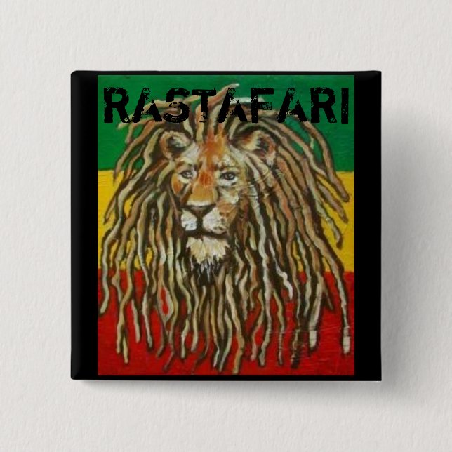 Chapa Cuadrada Insignia de Rastafari (Anverso)