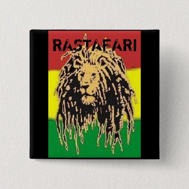 Chapa Cuadrada Insignia de Rastafari (Anverso)