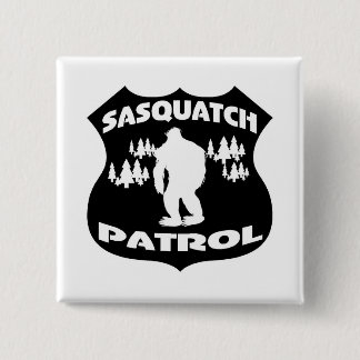 Chapa Cuadrada Insignia del bosque de la patrulla de Sasquatch