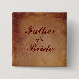 Chapa Cuadrada Insignia del padre de la novia lesbiana rústica