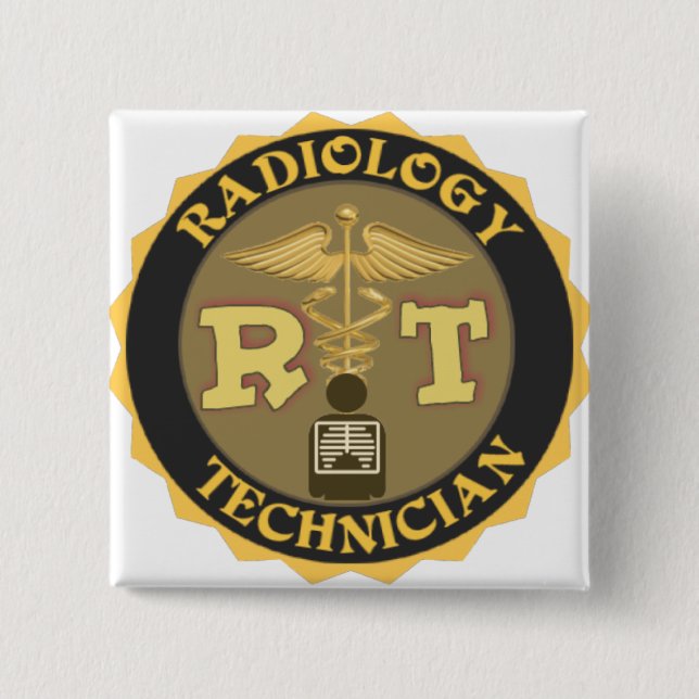 CHAPA CUADRADA INSIGNIA DEL TÉCNICO DE LA RADIOLOGÍA DEL RT - (Anverso)