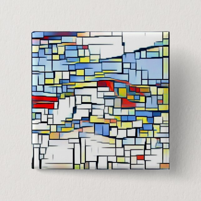 Chapa Cuadrada Insignia enrrollada del arte (Anverso)