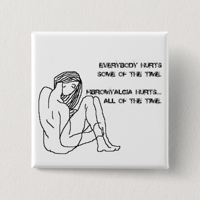 Chapa Cuadrada insignia fibro de los daños, botón, perno (Anverso)