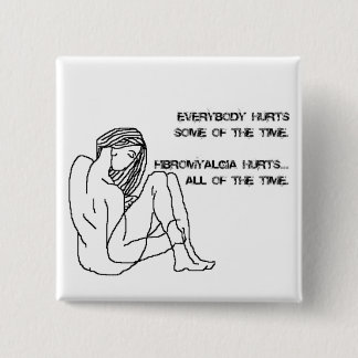 Chapa Cuadrada insignia fibro de los daños, botón, perno