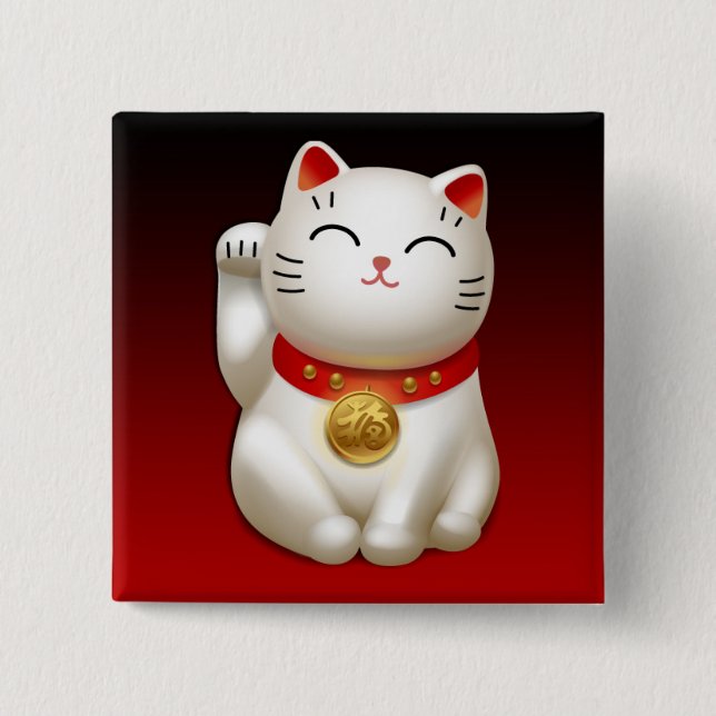 Chapa Cuadrada Insignia Manekineko (Anverso)