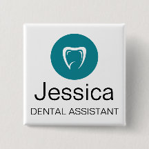 Insígnia personalizada del asistente dental con lo