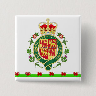 Chapa Cuadrada Insignia real de País de Gales