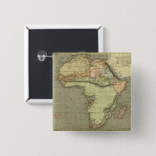 Chapa Cuadrada Inspiración de antiguo mapa antiguo