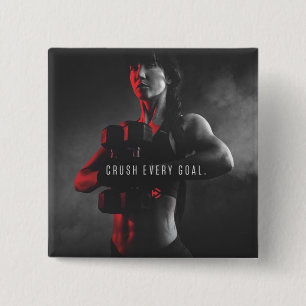 Chapa Cuadrada Inspiración del entrenamiento de las mujeres: apla