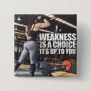 Chapa Cuadrada Inspiración del entrenamiento de las mujeres - Deb