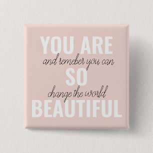 Chapa Cuadrada Inspiración, Eres Tan Hermosa Cita Positiva