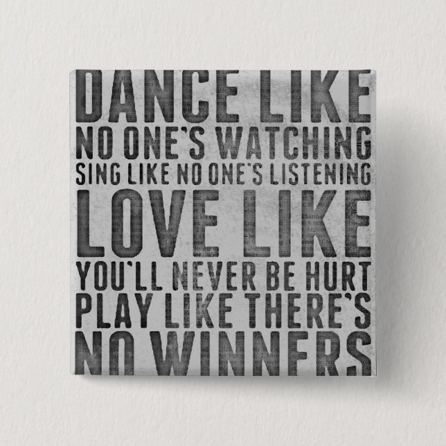 Chapa Cuadrada Inspiring Quote Rustic Grunge Text Sign (Anverso)