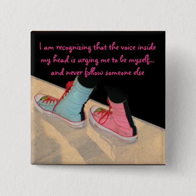 Chapa Cuadrada Instinto para ella (Anverso)