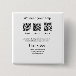 Chapa Cuadrada Instrucciones para la recolección de donaciones: a