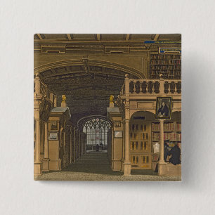 Chapa Cuadrada Interior de la biblioteca de Bodleian, ilustracion