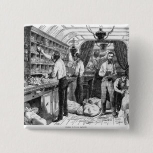 Chapa Cuadrada Interior de un carro postal ferroviario francés