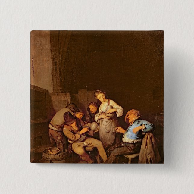 Chapa Cuadrada Interior de una taberna holandesa (Anverso)