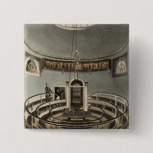 Chapa Cuadrada Interior del teatro de la anatomía, Cambridge,