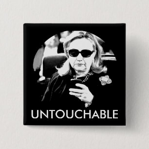Chapa Cuadrada Intocable de Hillary Clinton