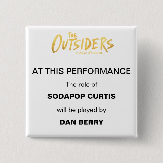 Chapa Cuadrada Invitación de metro de Broadway (Anverso)