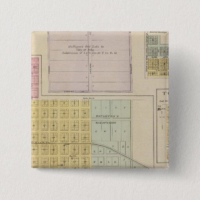 Chapa Cuadrada Iola, Torrance y Kellogg, Kansas (Anverso)