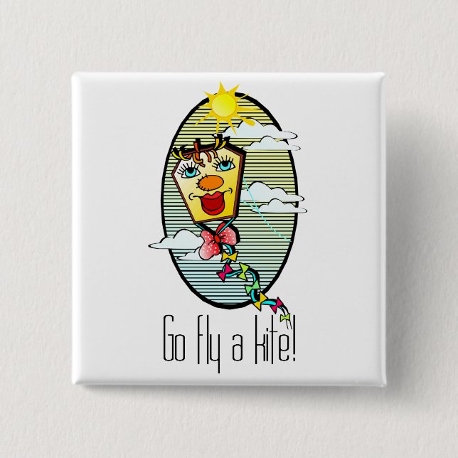 Chapa Cuadrada Ir Volar un cometa 7 (Anverso)