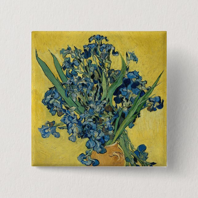 Chapa Cuadrada Irises - Bella Artes Vincent van Gogh (Anverso)