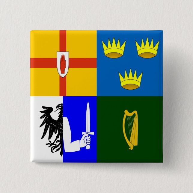 Chapa Cuadrada Irlanda Cuatro provincias (Anverso)