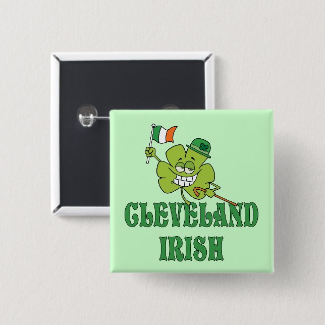 Chapa Cuadrada Irlandés de Cleveland (Anverso y reverso)