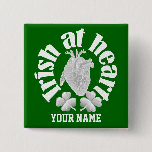 Chapa Cuadrada Irlandés patriótico en el corazón