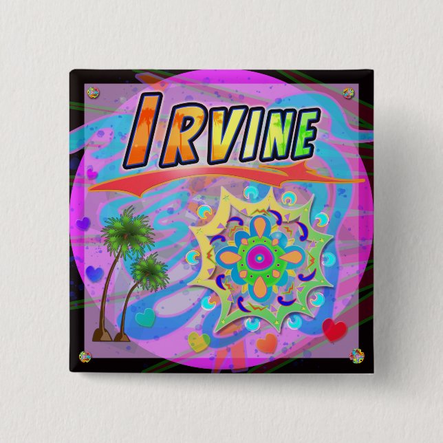 Chapa Cuadrada Irvine True Progress Button (Anverso)