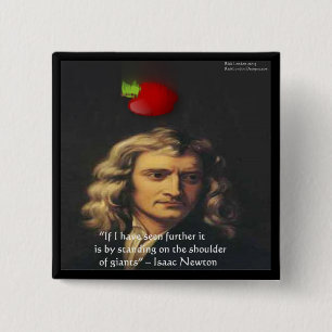 Chapa Cuadrada Isaac Newton "Giants Shoulders" (Hombros Gigantes)