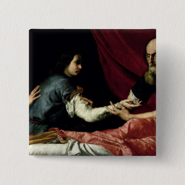 Chapa Cuadrada Isaac que bendice a Jacob, 1637 (Anverso)