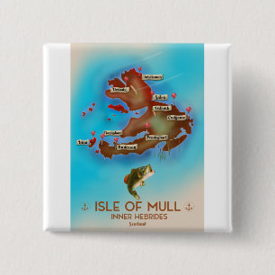 Chapa Cuadrada Isla de Mull Hébridas Interiores Escocia Mapa Anti
