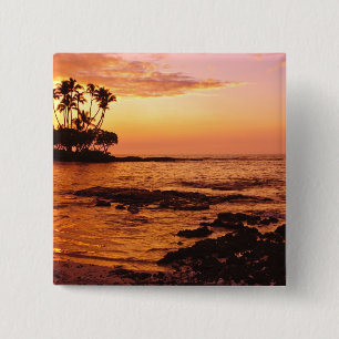 Chapa Cuadrada Isla Grande, Hawái. Atardecer, Isla Grande Hawái.