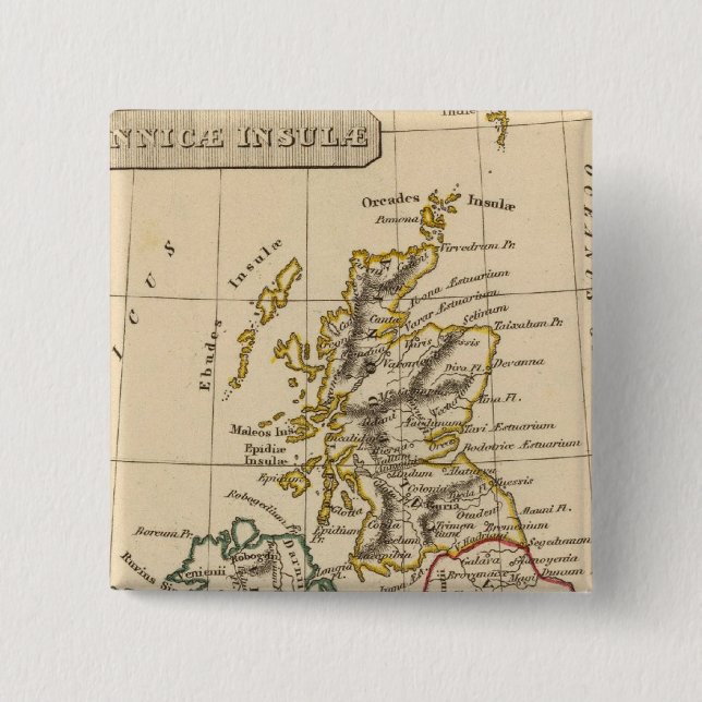 Chapa Cuadrada Islas Británicas 3 (Anverso)