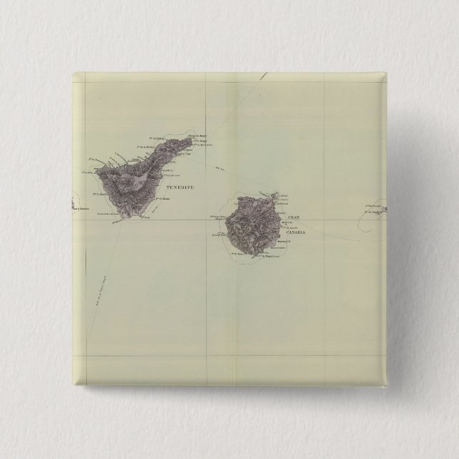 Chapa Cuadrada Islas Canarias (Anverso)
