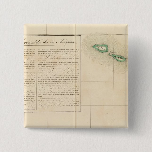 Chapa Cuadrada Islas Samoanas Oceanía no 41 (Anverso)