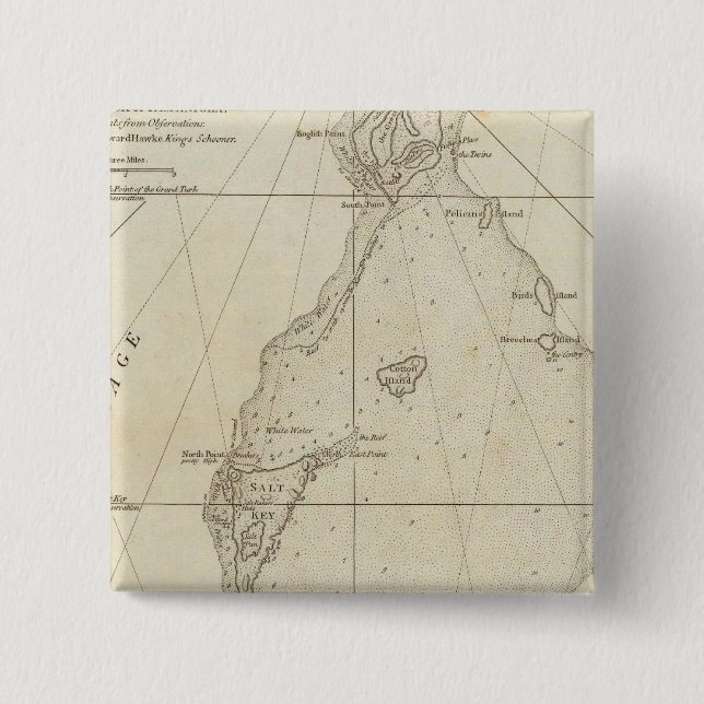 Chapa Cuadrada Islas Turcas (Anverso)