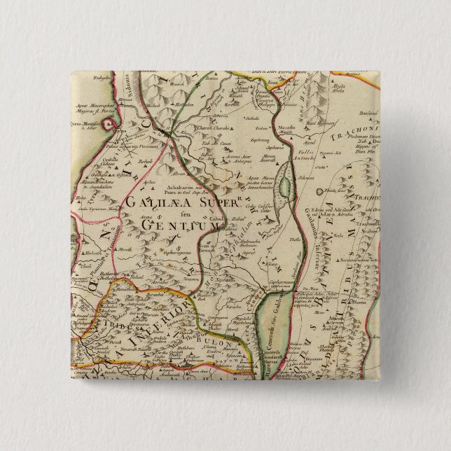 Chapa Cuadrada Israel y Palestina (Anverso)