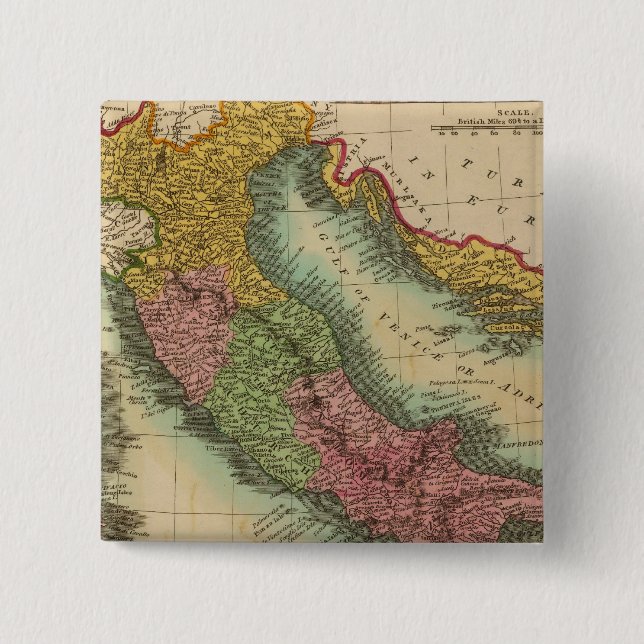 Chapa Cuadrada Italia 3 (Anverso)